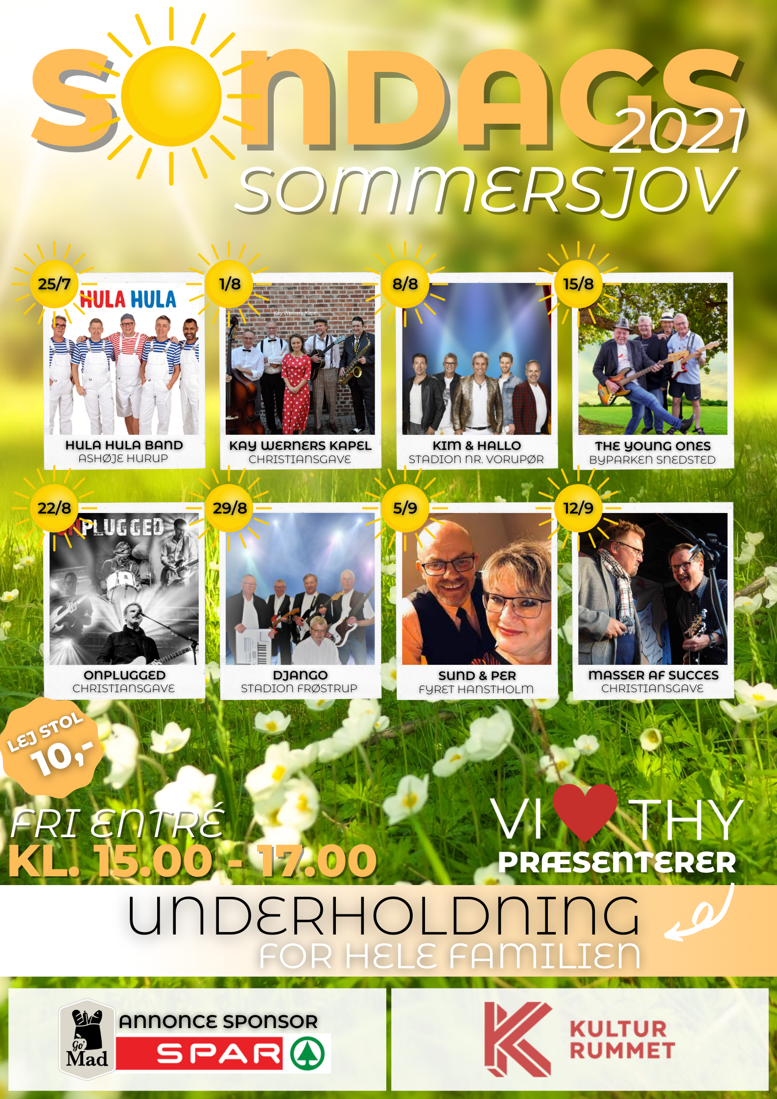 Søndags Sommersjov Fuldt program